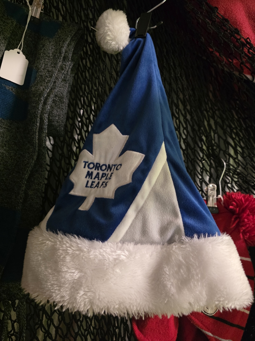 NHL Toronto Maple Leafs Blue and White Santa Hat